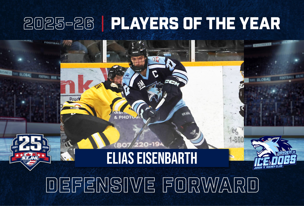 25/26 SIJHL Most Defensive Forward – Elias Eisenbarth