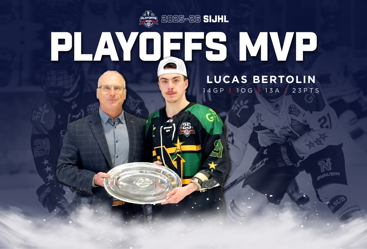 LUCAS BERTOLIN NAMED 2026 SIJHL BILL SALONEN CUP PLAYOFF MVP