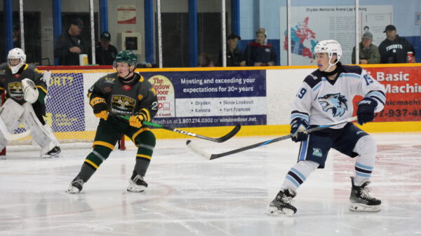 Dryden GM Ice Dogs fall to the Bombers despite a 29- shot effort